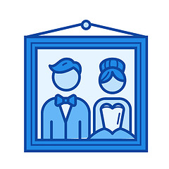 Image showing Wedding picture line icon.