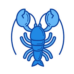 Image showing Lobster line icon.