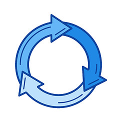 Image showing Trash recycle line icon.