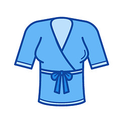 Image showing Woman blouse line icon.