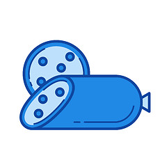 Image showing Salami line icon.