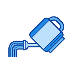 Image showing Watering can line icon.