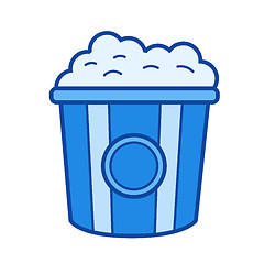 Image showing Popcorn line icon.