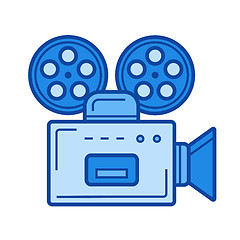 Image showing Retro camera line icon.