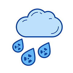 Image showing Radioactive fallout line icon.