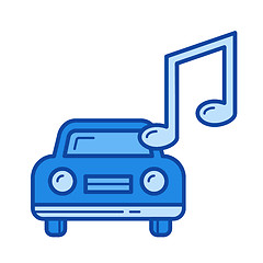 Image showing Car music line icon.