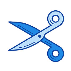 Image showing Scissors line icon.