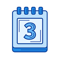 Image showing Calendar organizer line icon.