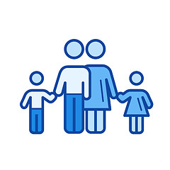 Image showing Family relationship line icon.