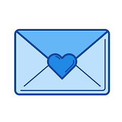 Image showing Love letter line icon.