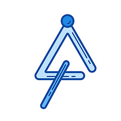 Image showing Triangle instrument line icon.