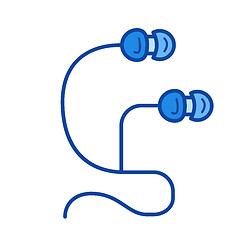 Image showing Earpieces line icon.