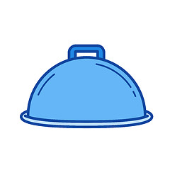 Image showing Covered dish line icon.