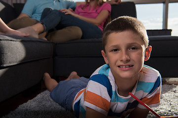 Image showing young couple spending time with kids