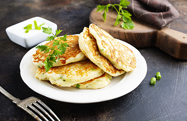 Image showing pancakes with onion