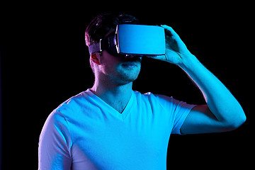 Image showing man in virtual reality headset or vr glasses