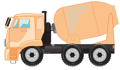 Image showing Sar concrete mixer on white background is insulated