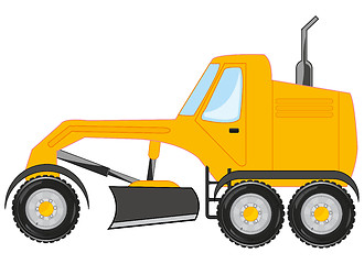 Image showing Drawing of the grader on white background is insulated