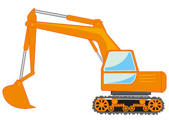 Image showing Special technology excavator on white background is insulated