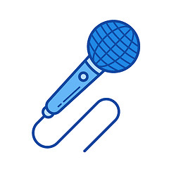 Image showing Cord microphone line icon.