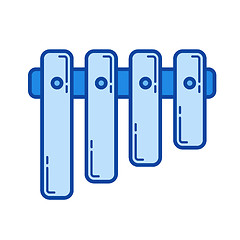 Image showing Pan flute line icon.