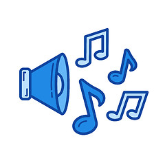 Image showing Loudspeaker line icon.