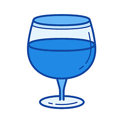 Image showing Glass of brandy line icon.