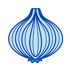 Image showing Onion bulb line icon.