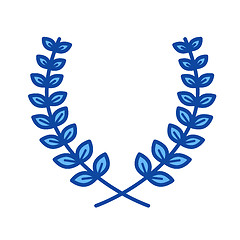 Image showing Laurel branches line icon.