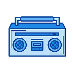 Image showing Boombox line icon.