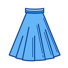 Image showing Skirt line icon.