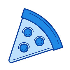 Image showing Pizza slice line icon.