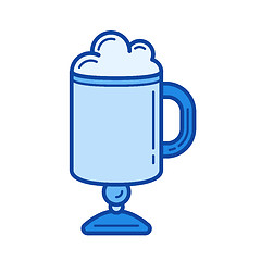 Image showing Coffee latte line icon.