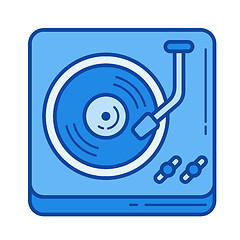 Image showing Vintage vinyl player line icon.