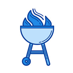 Image showing Charcoal grill line icon.