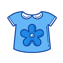 Image showing Baby shirt line icon.