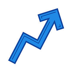 Image showing Success growth chart line icon.