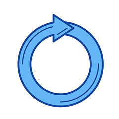 Image showing Recycling line icon.