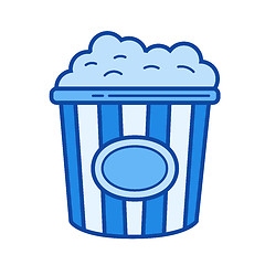 Image showing Popcorn line icon.