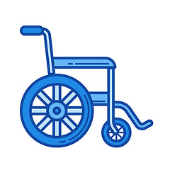 Image showing Wheelchair line icon.