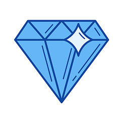 Image showing Diamond line icon.