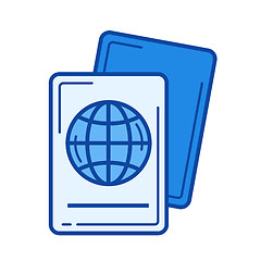 Image showing Passport line icon.