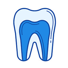 Image showing Dental pulp line icon.