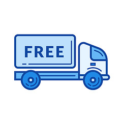 Image showing Free delivery line icon.