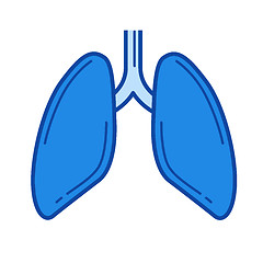 Image showing Lungs line icon.