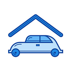 Image showing Parking place line icon.