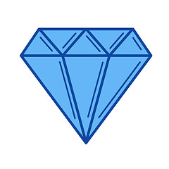 Image showing Diamond line icon.