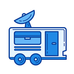 Image showing Camping trailer line icon.