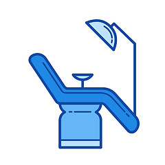 Image showing Dental chair line icon.