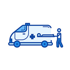 Image showing Ambulance line icon.